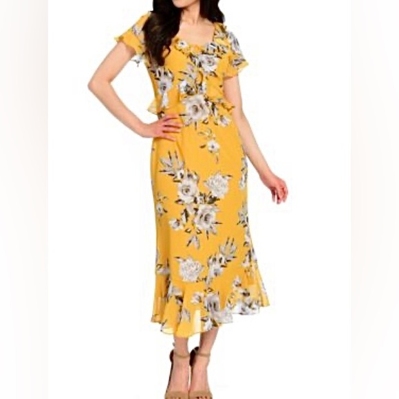 Flowy silky Midi Dress - New with tag - size M - Picture 1 of 5